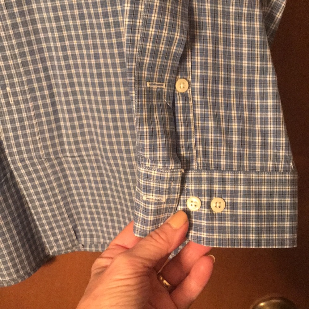 Two blues Ralph Lauren plaid button down - Picture 4 of 5